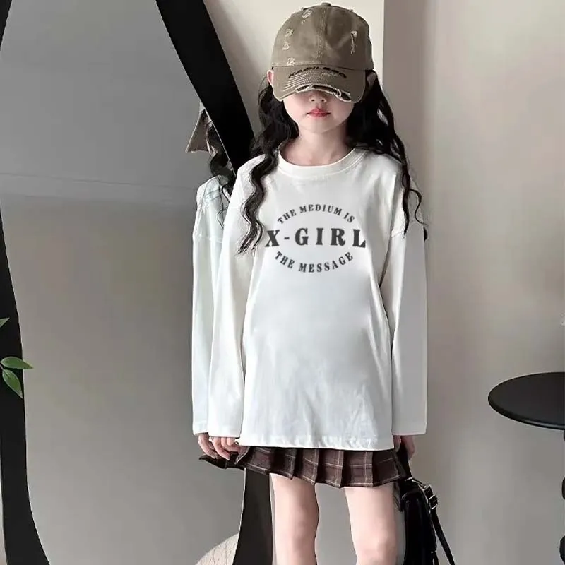【90-160cm】毎日着たくなる 大活躍 おしゃれ トレンド シンプル 女の子 長袖 Ｔシャツ