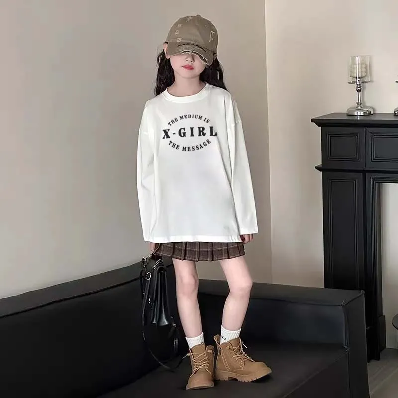 【90-160cm】毎日着たくなる 大活躍 おしゃれ トレンド シンプル 女の子 長袖 Ｔシャツ
