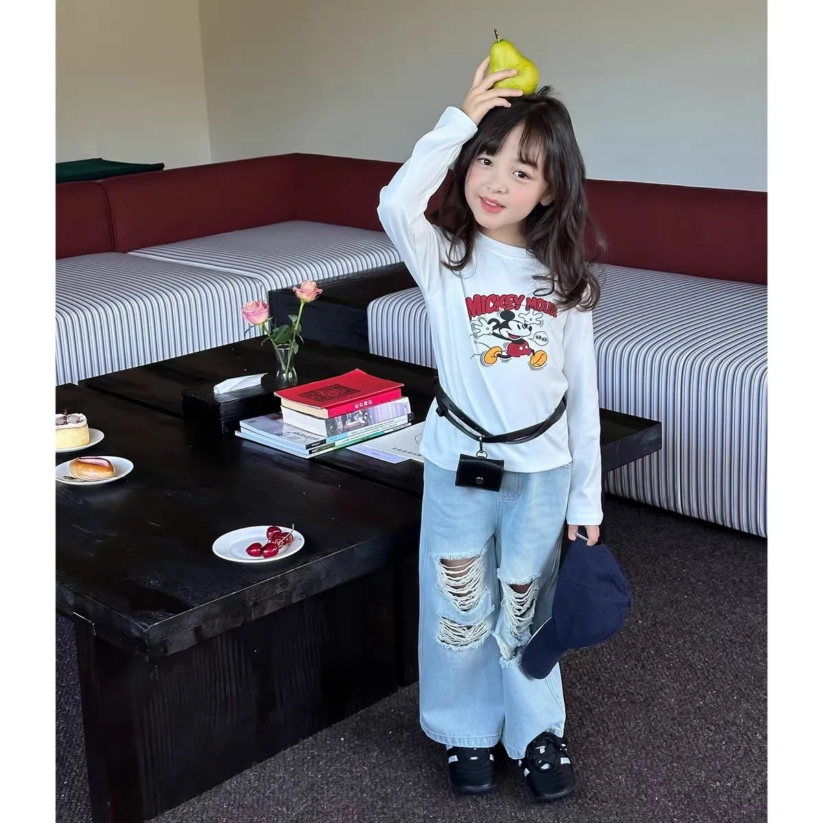 【90-160cm】毎日着たくなる 大活躍 可愛い 合わせやすい 女の子 長袖 Ｔシャツ