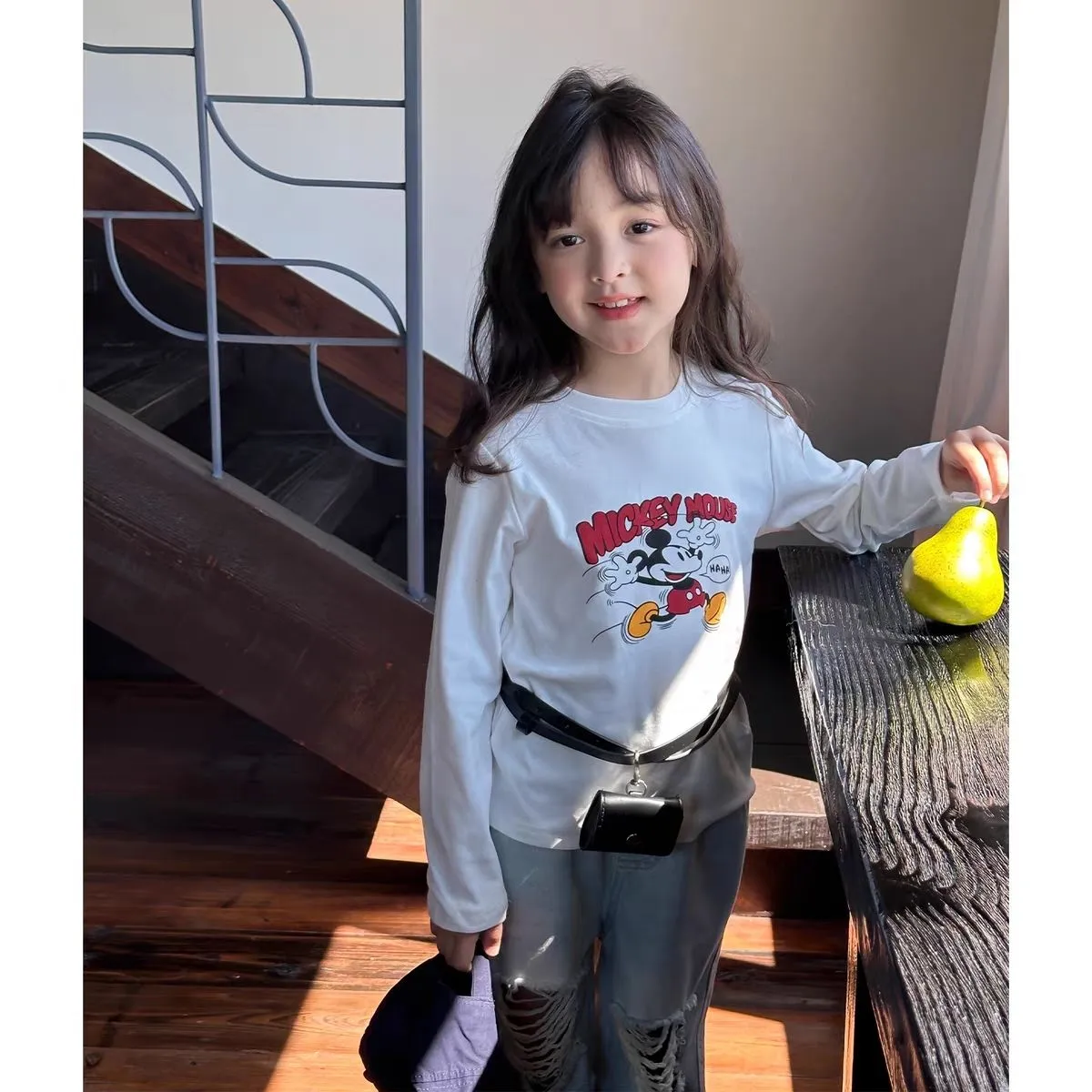【90-160cm】毎日着たくなる 大活躍 可愛い 合わせやすい 女の子 長袖 Ｔシャツ