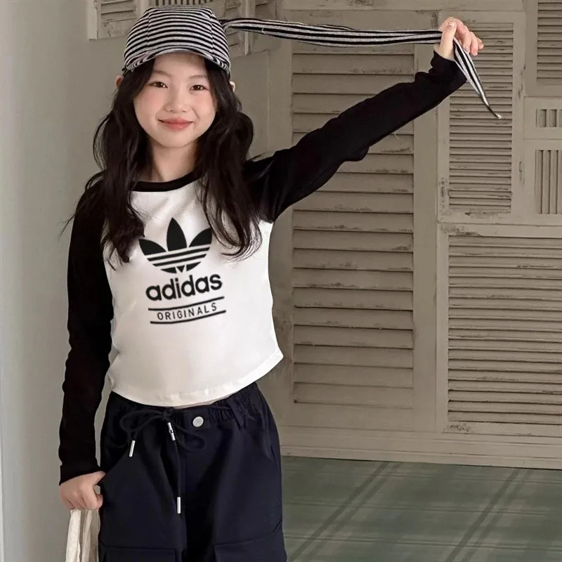 【110-170cm】毎日着たくなる 新作 カジュアル 合わせやすい  女の子  長袖 Ｔシャツ