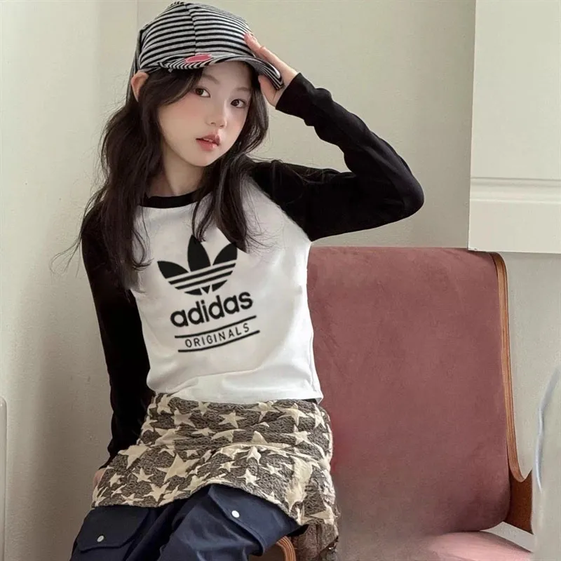 【110-170cm】毎日着たくなる 新作 カジュアル 合わせやすい  女の子  長袖 Ｔシャツ