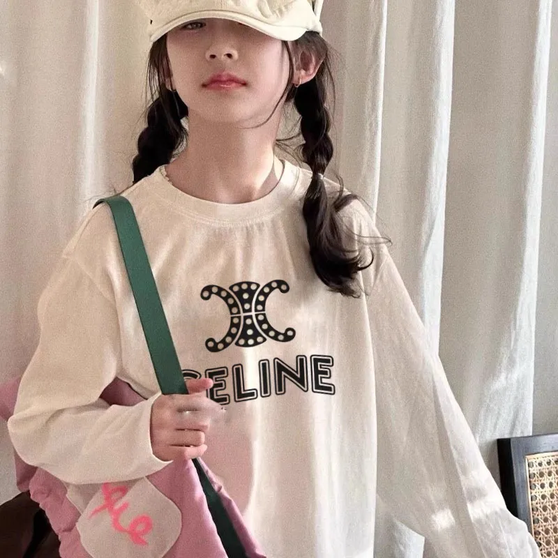 【90-160cm】絶対欲しい 大人気 カジュアル おしゃれ 定番 女の子 長袖 Ｔシャツ