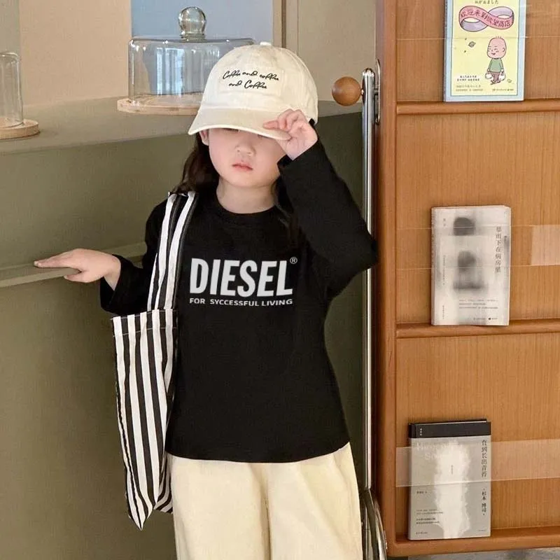 【90-160cm】お気に入り おしゃれ アルファベット 女の子 長袖 Ｔシャツ