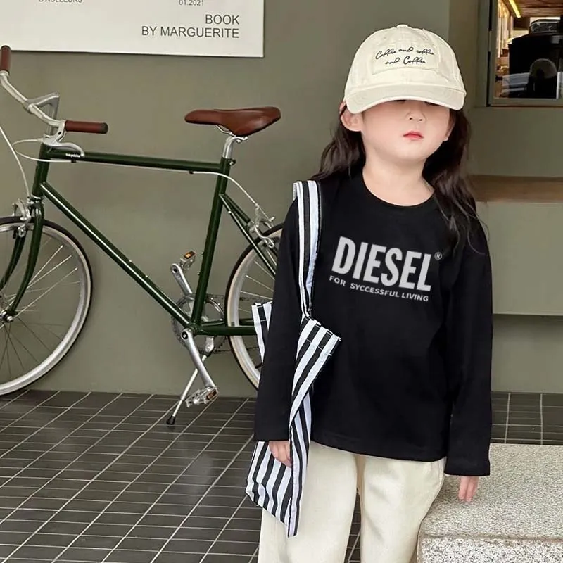 【90-160cm】お気に入り おしゃれ アルファベット 女の子 長袖 Ｔシャツ
