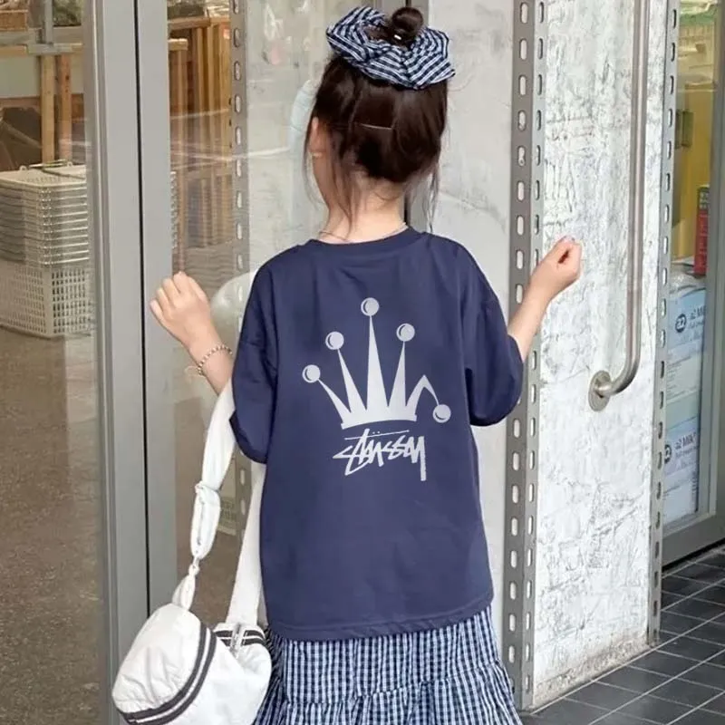 【90-160cm】おしゃれキッズ必見 よく売れる ガーリー トレンド  女の子 半袖 Ｔシャツ