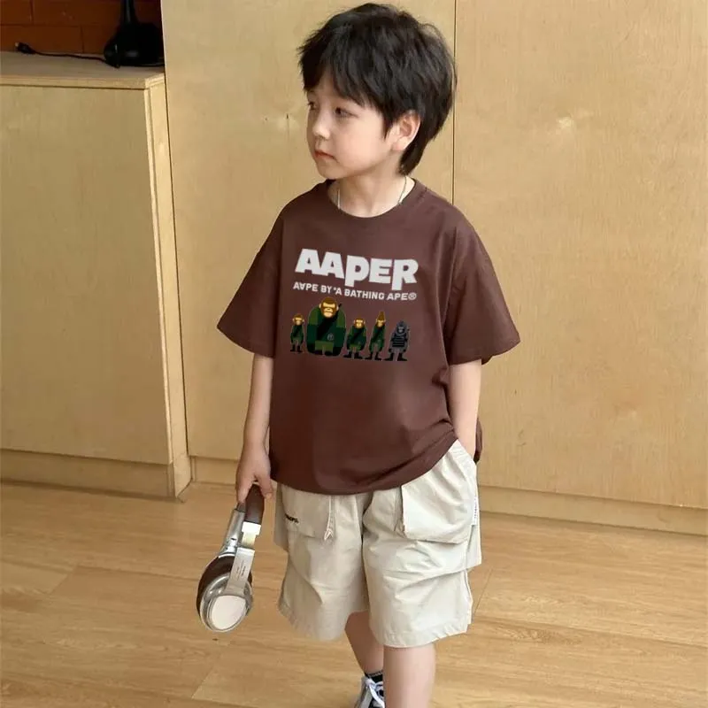 【90-160cm】トレンド感満点 取り入れたい カジュアル カッコイイ 男の子 Ｔシャツ